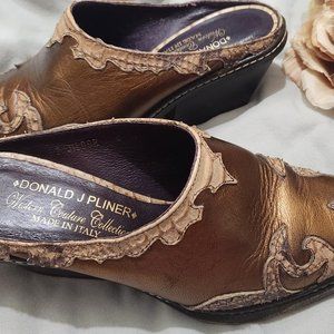 DONALD J PLINER Italy Western Couture Slip On Cowboy Boot Mule Women Sz 6 M